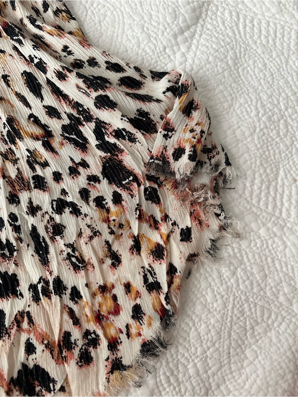 Oli & Hali High Low Top. Sleeveless Brown Top w/Leopard Print Panels. Size Small - Picture 8 of 15